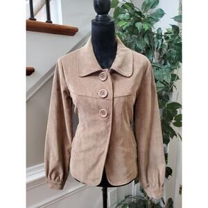 Erin London Womens Brown Single Breasted Three Buttons Front Coat Size Medium